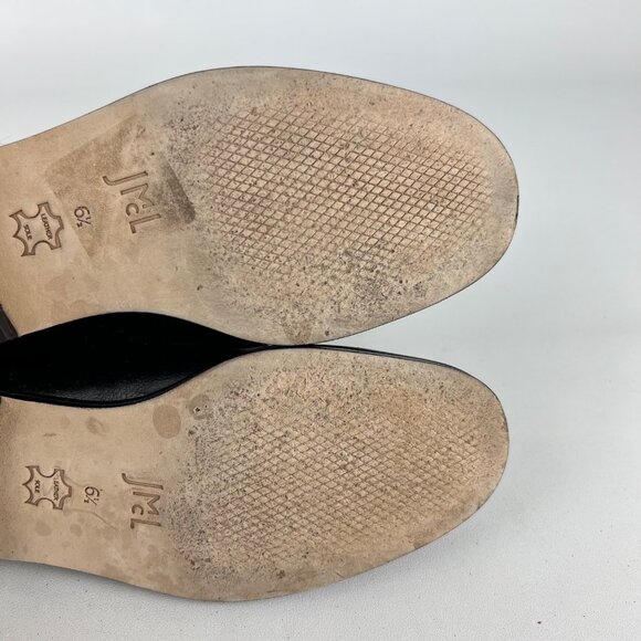 J McLaughlin Womens Concetta Black Leather Penny Loafer Flats Slip On size 6.5 - Picture 12 of 15